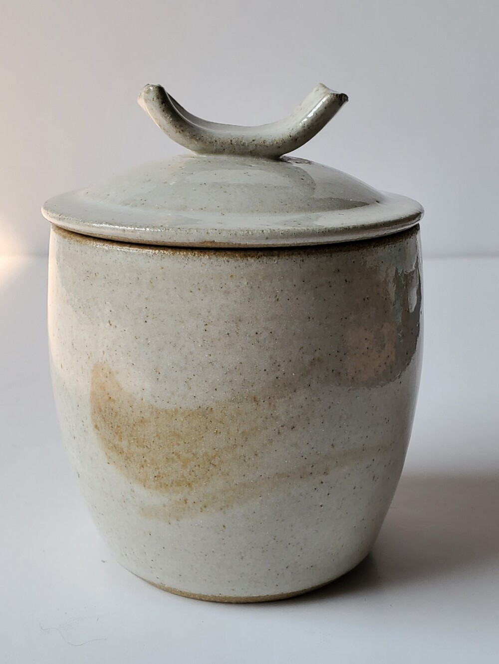 VTG Tam Irving Studio Pottery Signed Stoneware Lidded Jar Covered Vessel
